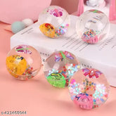 Small- Led Flashing Luminous Ball for Kids 55mm Rubber Bouncing Ball Anti-Stress - Light ball